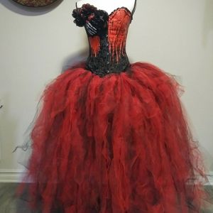 Ladies Day of the dead corset couture